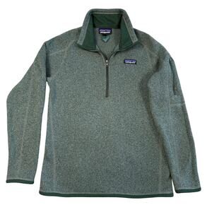 Patagonia Snap T Pullover Better Sweater Fleece Womens Size Small Green Solid